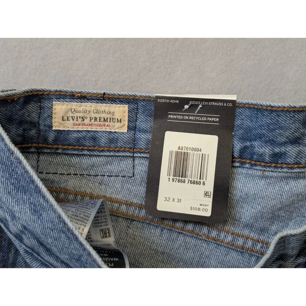 NWT Levi's Premium XL Baggy Straight Women's Jeans Medium Wash 32x31 - Picture 4 of 9